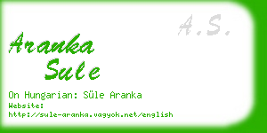 aranka sule business card